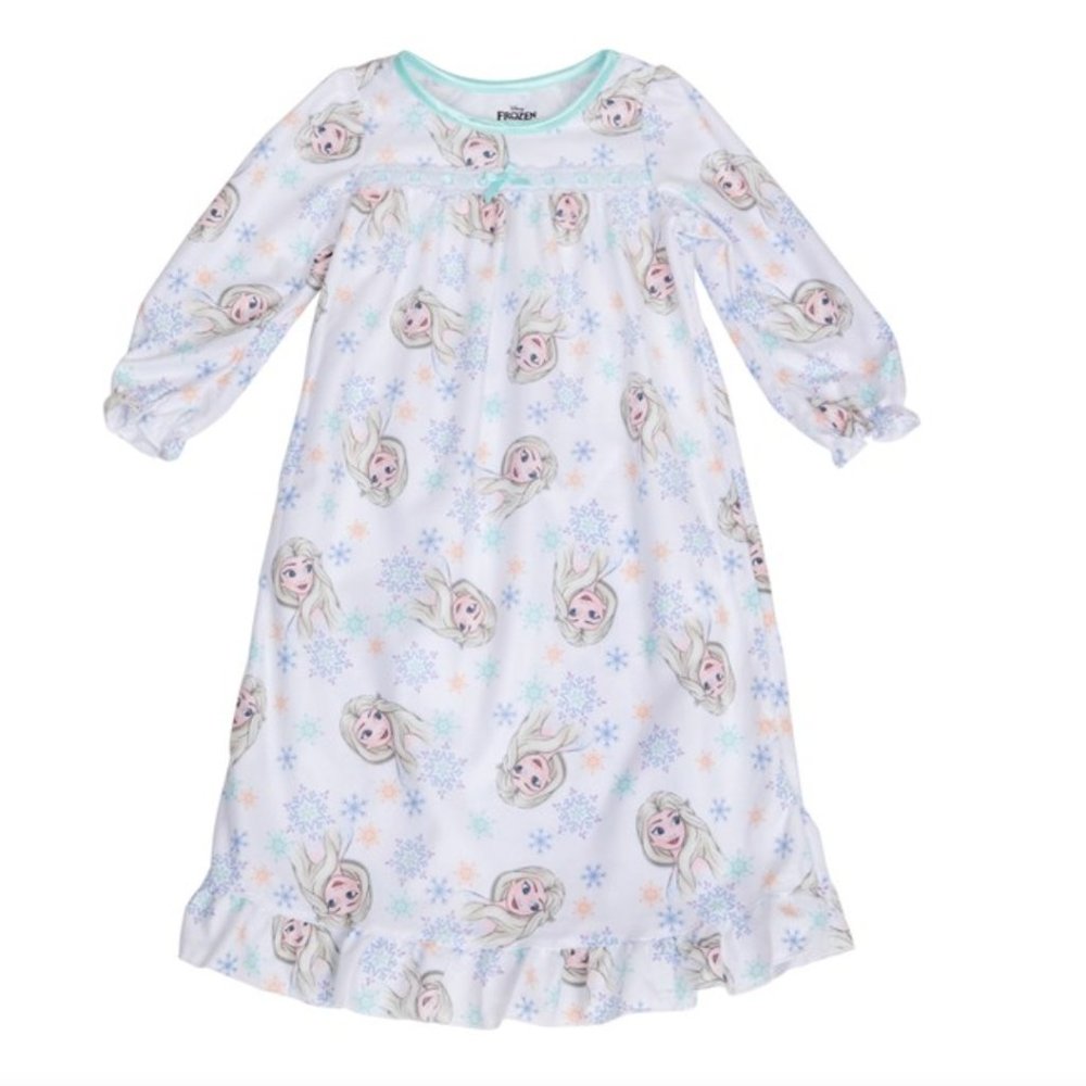 NWT Disney's Frozen Toddler Girl Elsa flannel NightGown & Doll Gown Set, 2T - Picture 2 of 3